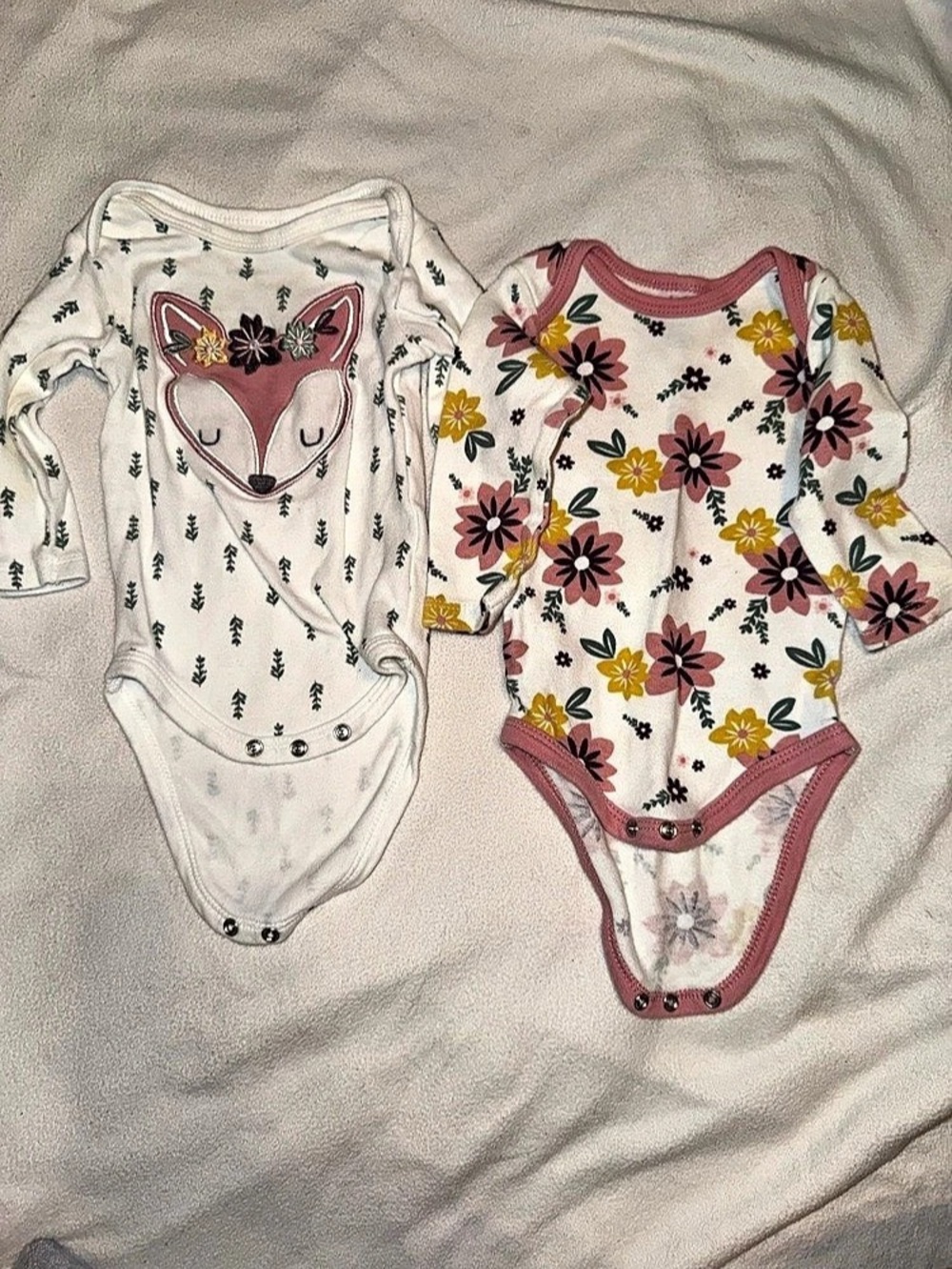 Chick Pea Floral Baby Bodysuit Set Baby 0-3M